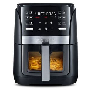 Open Box - Gourmia -  6-Qt Digital Window Air Fryer with 12 Pres Black